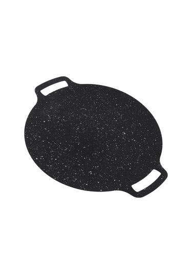 Geeroyoo Maifan Taşı Dışarıda Izgara Tabağı 28cm - Anti Kaymak, Kısa Isınma, Portatif Gaz Sobası İçin, Kore Bbq Stili, Temizliği Kolay Diğer