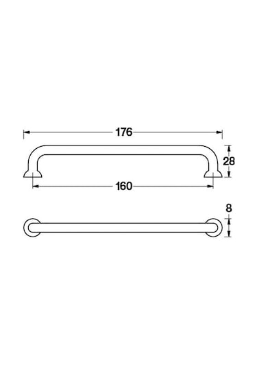 Hafele Mobilya Kulpu Edna 160mm Parlak Bakır Çok Renkli