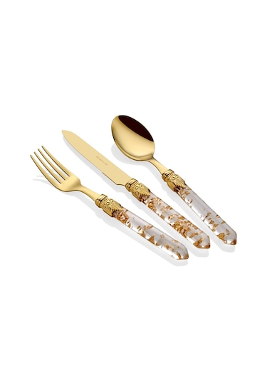 Rivadossi Luna Oro 75 Parça Çatal Bıçak Seti Altın