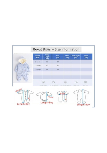 Kapüşonlu Peluş Astarlı Kışlık Kız-erkek Bebek Astronot-kozmonot Tulum Krem
