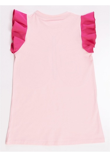 Denokids Mushi Pembe Kelebek Kız Elbise Pembe