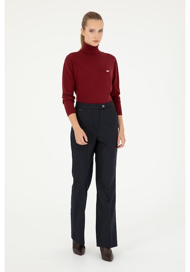 U.s. Polo Assn. Kadın Lacivert Pantolon Kanvas-chino 50298552-vr033 Lacivert