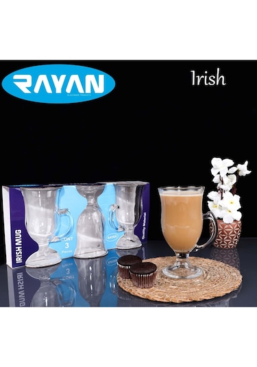 İris 3'lü Kulplu Ayaklı Bardak Royaleks-81452