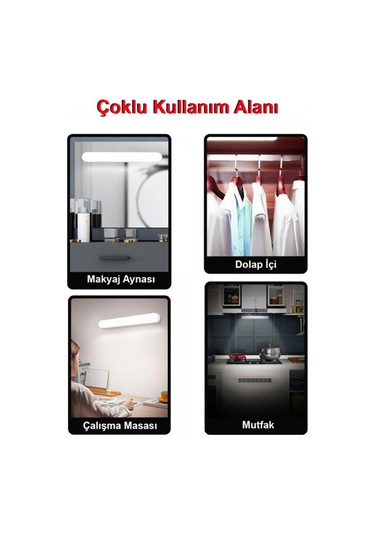 Usb Şarjlı 3 Renk Işıklı Led Aydınlatma / Gt-cl03 A A'dan G'ye Diğer