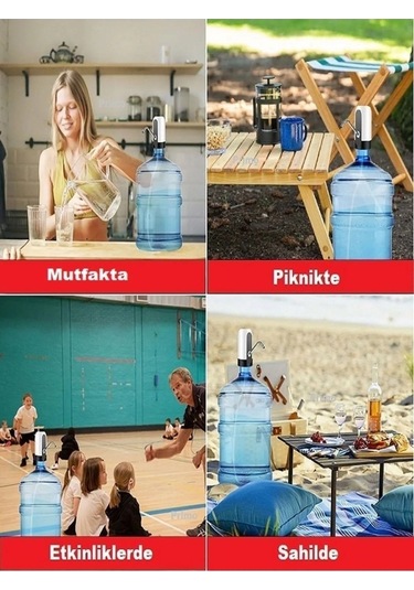 Reoona Otomatik Şarjlı Sebil Damacana Su Pompası Usb Şarjlı Renkli