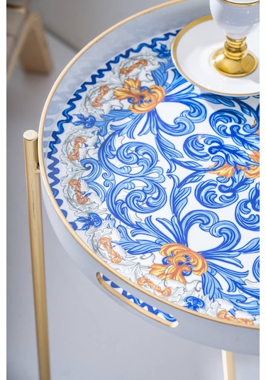 Acar Ansel Çıkarılabilir Tepsili Sehpa - 49 Cm Renkli