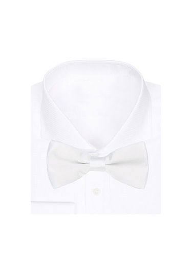 Beyaz Ayarlanabilir Saten Bebek Ve Çocuk Papyonu Beyaz