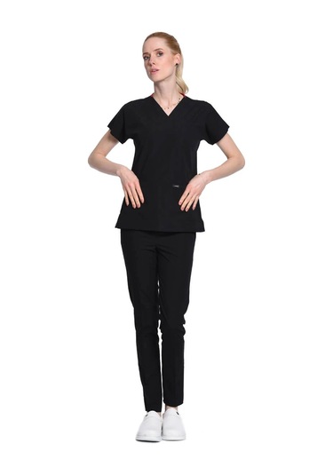 Siyah Hemşire Takımı Unisex