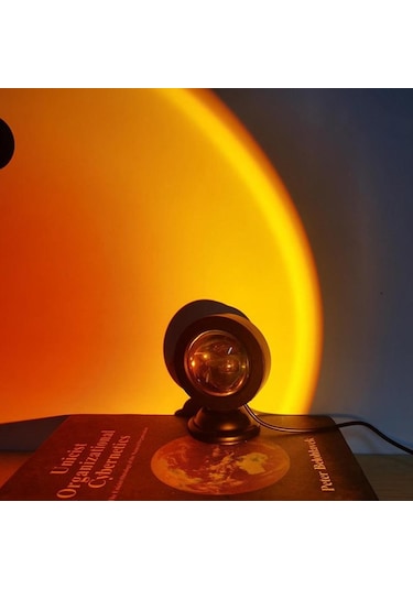 Jms Led Usb Gün Batımı Lamba Projektör Ev Dekor Gece Lambası Taşınabilir Mood Işık Neon Çok Renkli