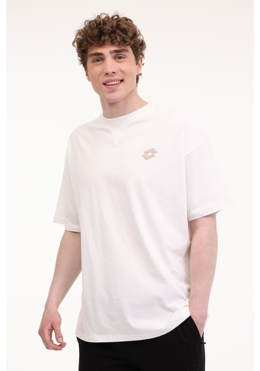Lotto M-zane Tee 5fx Ekru Erkek Kısa Kol T-shirt Bej