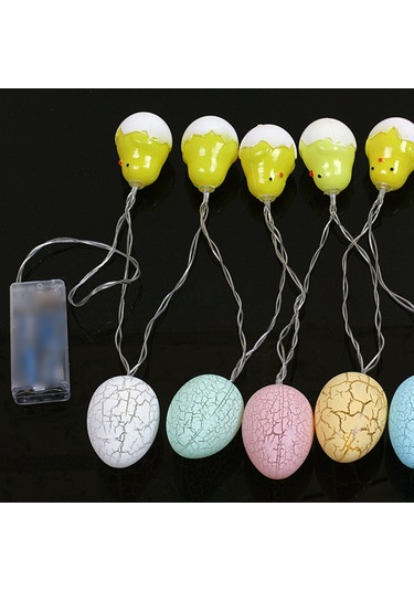 Qingmipy 10 Led Yumurta Şekilli Renkli Pil İle Çalışan Işık Zinciri, İç Mekan Ve Dış Mekan Dekorasyonu İçin Mükemmel Parti Ve Tatil Aydınlatması Çok Renkli
