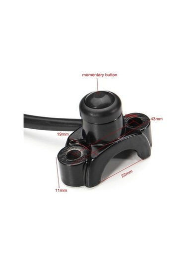 Zcjb Magideal Motosiklet Atv 22mm Gidona Motor Durdurma Başlatma Cihazı Siyah