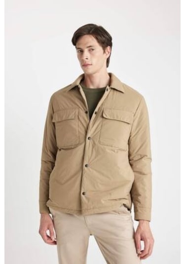 Defacto Slim Fit Polo Yaka Mont D1230ax24wnbg315 Bej