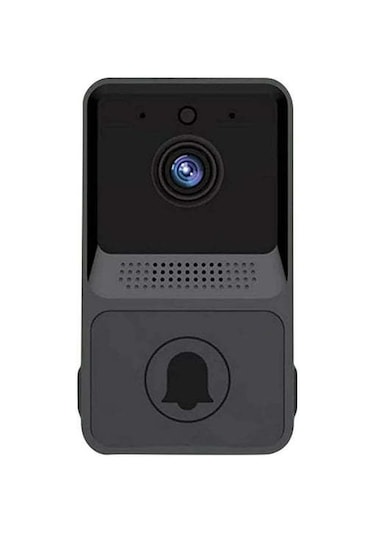 Kangvka Z20 Siyah Akıllı Düşük Enerji Wifi Görüntülü Kapı Zili - Telsiz, Şarj Edilebilir Dahili Pil Ve Standart Ding Dong Fonksiyonu