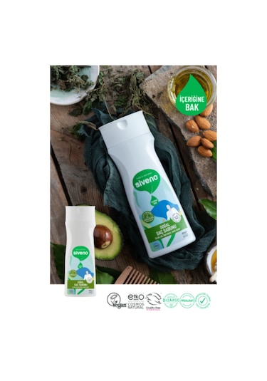 Siveno %100 Doğal Saç Sabunu Zeytinyağlı Bal Avokado 9 Değerli Bitki Erkekler İçin Bitkisel Şampuan 300 ML