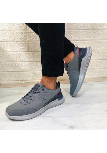Kinetix Olego Pu Gri Comfort Atom Taban Rahat Spor Ayakkabı Gri