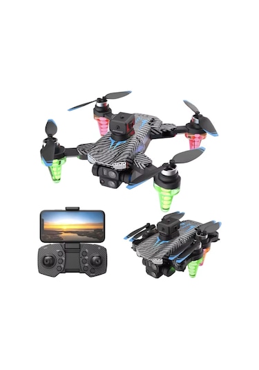 C19s Drone 5g Fpv Kamera Fırçasız Motor Optik Akış Rgb Işıklı Katlanabilir Drone