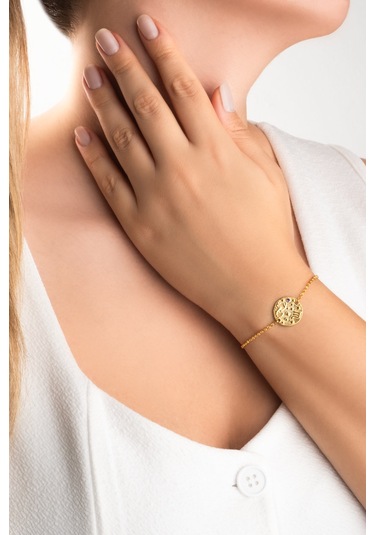 Akrep Burcu 18 Ayar Sarı Altın Kaplama 20 Cm Gümüş Bileklik Altın - Gümüş