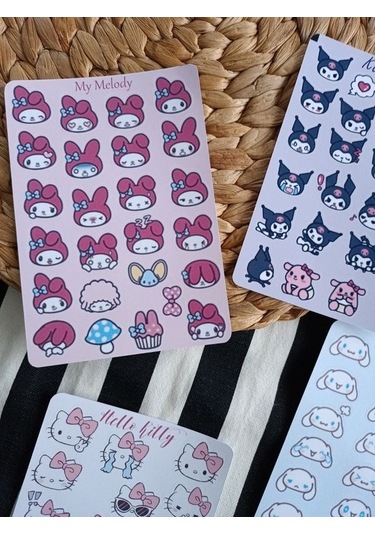 Hello Kitty Sanrio Karakterler Etiket Planlayıcı Telefon Sticker Seti
