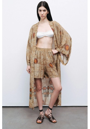 N25yn11115 Nocturne Kimono Çok Renkli