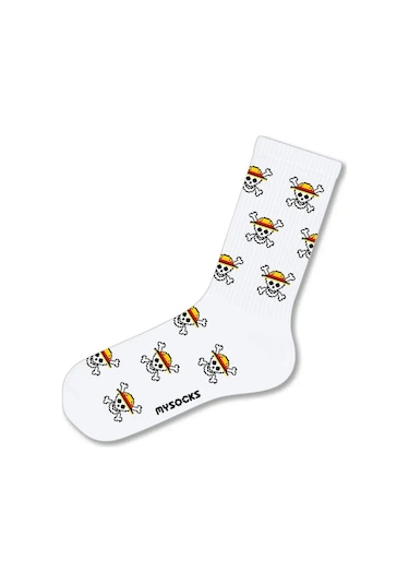 Mysocks One Piece Baskılı Çoraplar 94652859 Beyaz