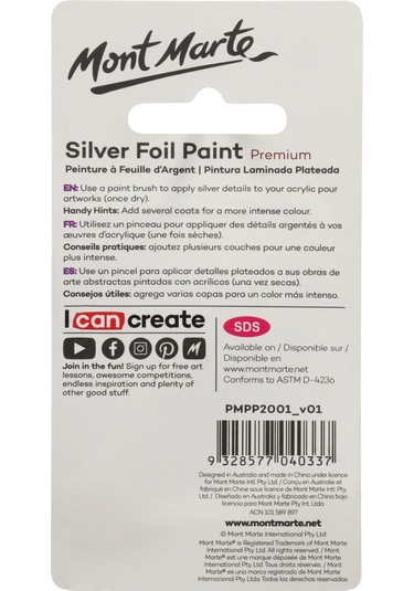 Mm Gümüş Folyo Boya 20 Ml