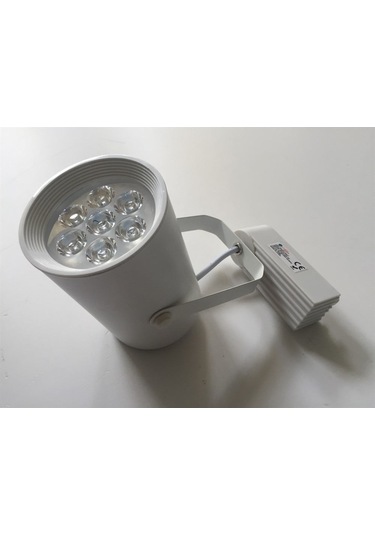 Alles 7x1w Beyaz Işık Beyaz Kasa Power Ledli Ray Spot Beyaz