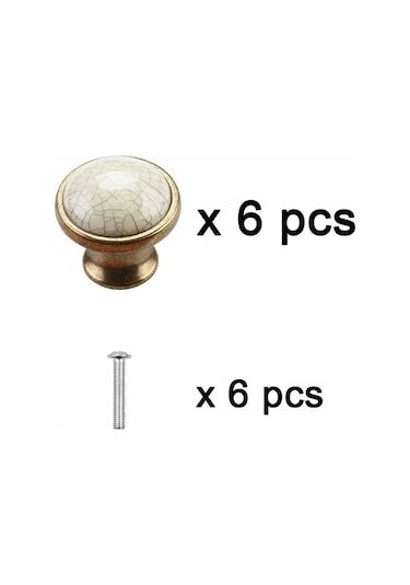 Dolap Kulpları Dolap Kapağı 6 Parça Porselen Mobilya Kulpu Antika Mobilya Kulpu Kapı Kulpu Dock Kulpu Seramik Mutfak Kulpu