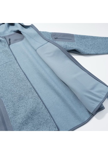 Açık Hava Sporları İçin Kapüşonlu Polar Astarlı Rüzgar Geçirmez Ve Sıcak Ceket Siyah