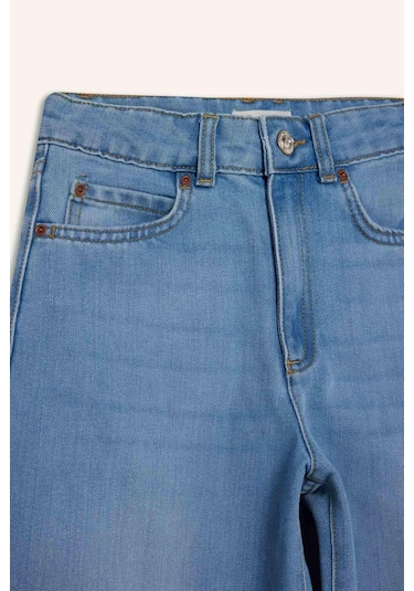 Defacto Kız Çocuk Wide Leg Geniş Paça Jean Pantolon E5881a825aunm39 Mavi