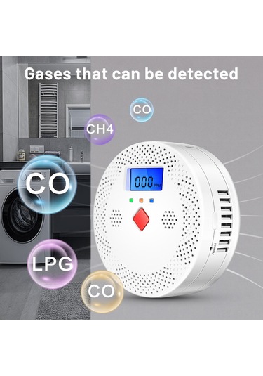 Lemestar "tuya Wifi Akıllı Karbonmonoksit Dedektörü - Mobil Uygulama Kontrollü, Hızlı Tespit Ve Alarm Özellikli"