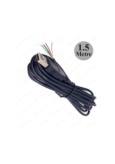 4 Telli Açık Uçlu Lhimlenebilir Usb Data Şarj Kablosu - 1.5 Metre