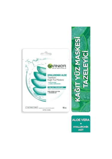 Garnier Hyaluronik Aloe Temizleyici Kağıt Yüz Maskesi