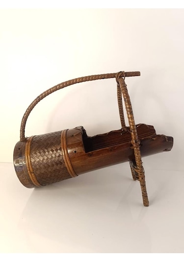 Bambu Şişe Şarap Sunumluk Yağdanlık Ev Dekorasyon