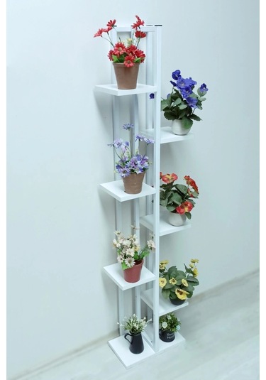 Metal Gövdeli 7 Bölmeli Dikey Çiçeklik,saksılık