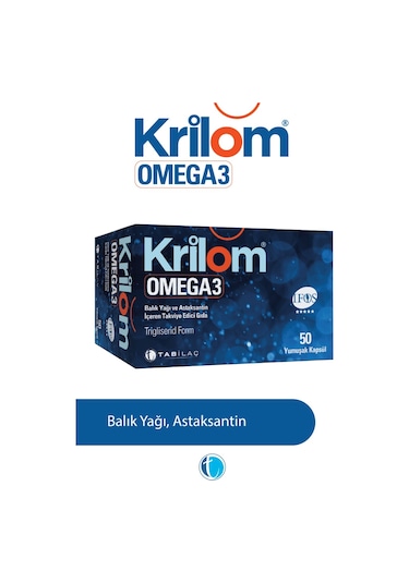 Krilom Omega 3 Takviye Edici Gıda 50 Yumuşak Kapsül