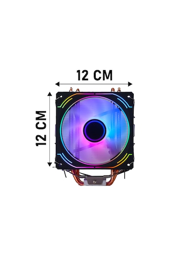 Game in Game Frozen-II 1x12 CM Auto Rainbow Fanlı Kule İşlemci Fan