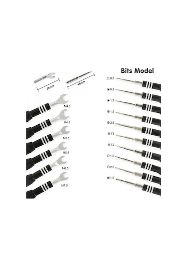 Jakemy Jm-8158 Çok Fonksiyonlu Dıy Tool Tornavida Seti 35 Parça
