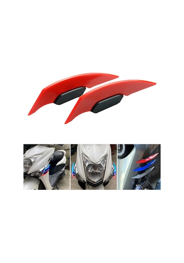 Suntek Motosiklet Winglet Aerodinamik Spoiler Kanat Elektrikli Motosikletler Için Uygun Kırmızı