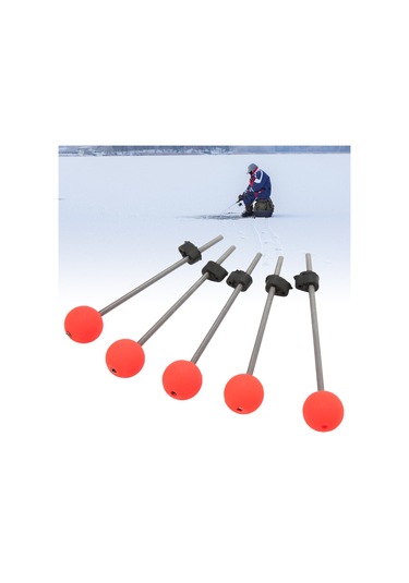 Xindoker Donanım Buz Balıkçılığı: 5 Adet Paslanmaz Çelik+eva Kamış Ucu, Su Geçirmez, Taşınabilir, Nehir-göl-ulke Uygun