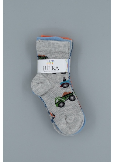 Hitra Tekstil 5'li Dikişsiz Organik Bebek/çocuk Çorap Karma 12-24 Ay 46005 Çok Renkli