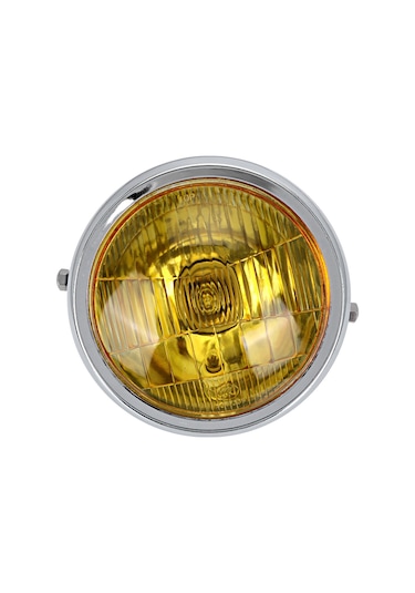 Reedark Cg125/gn125 Motosiklet Retro Ön Farı - Sarı Cam, Alaşımlı Kasa, Aydınlatma Verimliliği Artırır, Hava/toz/şok Dayanıklı
