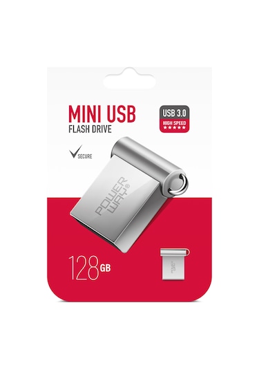 Powerway Mini 128 GB USB 3.0 Metal Flash Bellek