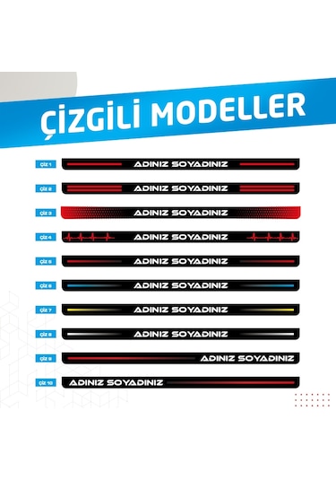 2 Adet Kişiye Özel Isimli Plakalık 552942387