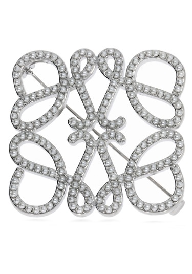 Kadın Love Model İncili Broş Silver