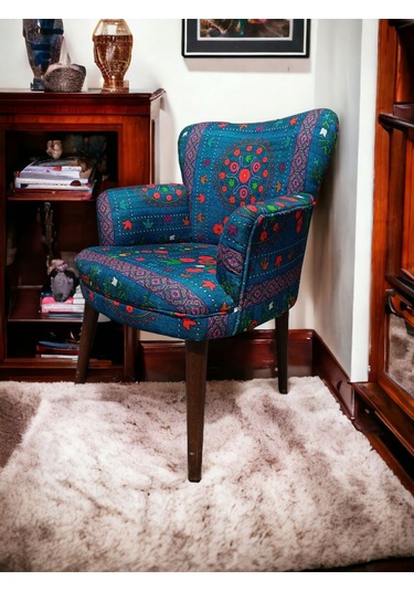 Argün Home Berjer - Çay Seti Koltuk Takımı - Tekli Koltuk Desenli