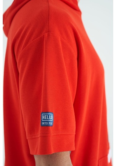 Fiesta Kanguru Cepli Yazı Nakışlı Kapüşonlu Erkek T-shirt - 88195 001