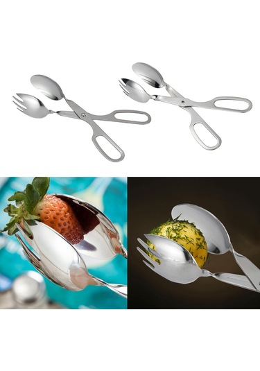 Homyl Mutfak Paslanmaz Çelik Pişirme Tong Kelepçe Gıda S Gümüş GÜmüş