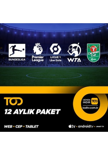 Tod 12 Aylık Spor Extra+ Paketi - (Web + Cep + Tablet + Smart Tv) (550098342)