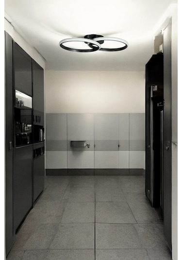 Jolly Gri Renk Salon - Mutfak - Hol Beyaz Led 2 Li Avize Gri